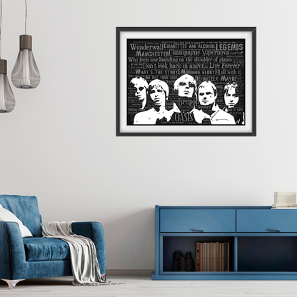 Oasis v3 - Minimalist poster in songs Memorabilia/Collectible/Print