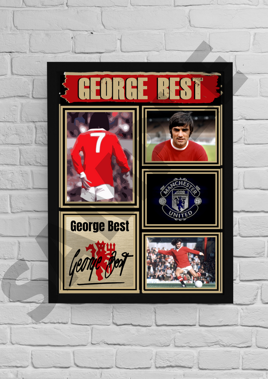 George Best (Man Utd)Football collectable/memorabilia/print  #45 - Signed