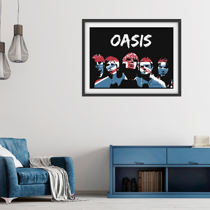 Oasis v4 Minimalist poster in songs Memorabilia/Collectible/Print