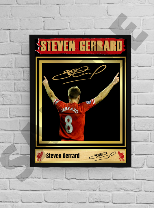 Stevie G (Liverpool) #33 - Football Collectible/Memorabilia/Print signed