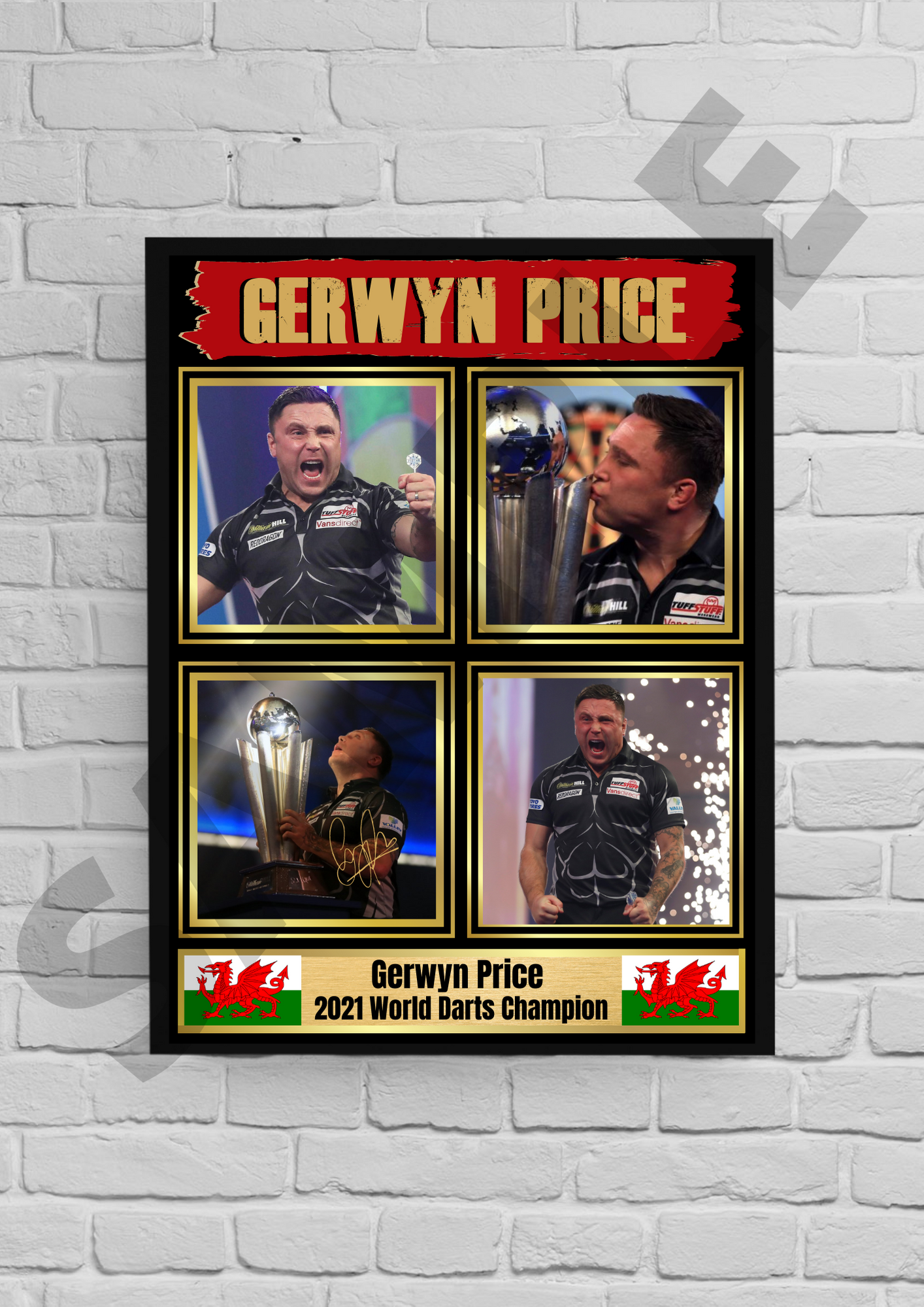 Gerwyn Price (Darts) Collectable/Memorabilia #2 - Signed print