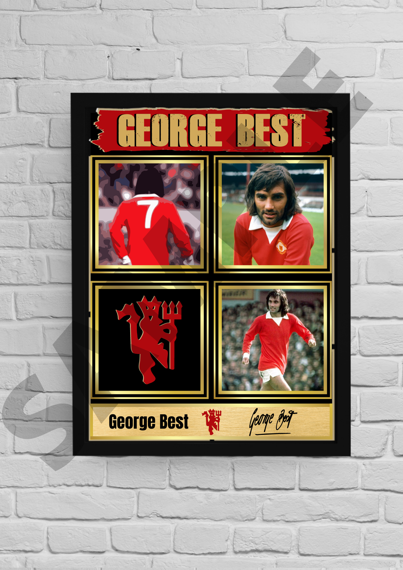 George Best (Man Utd) Football collectable/memorabilia/#46 - Signed print