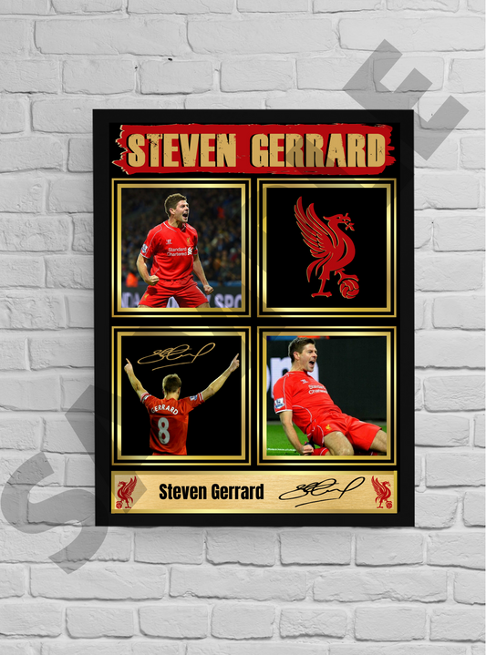 Stevie G (Liverpool) #34 - Football Collectible/Memorabilia/Print signed