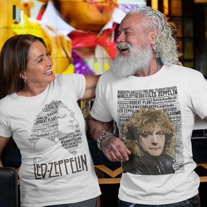 Led Zeppelin / Robert Plant Portraits in songs - Premium T Shirt