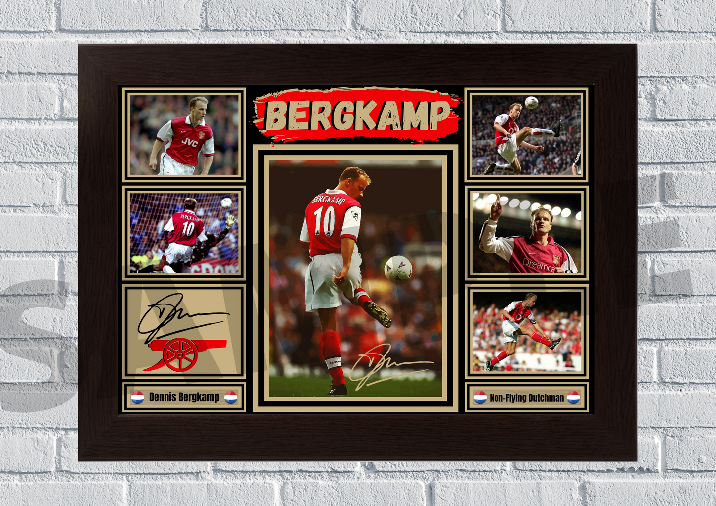 Dennis Bergkamp (Arsenal) Football Memorabilia/Collectable #69 - Signed print