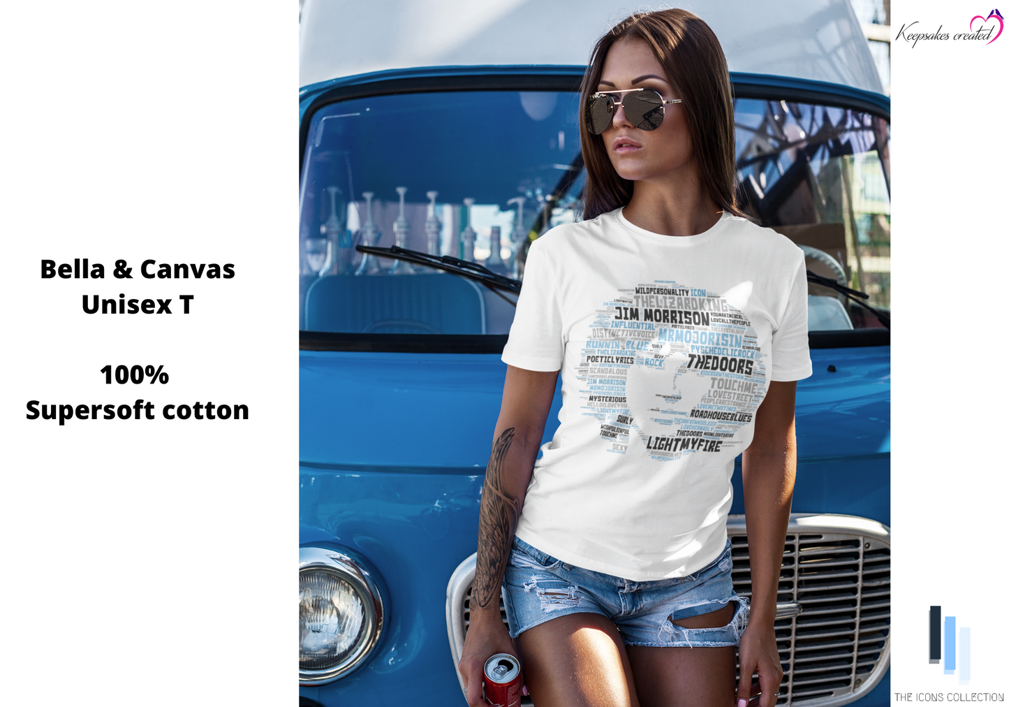The Doors Jim Morrison Cool Music/Rock/Concert Premium Supersoft 100% Cotton Unisex T Shirt