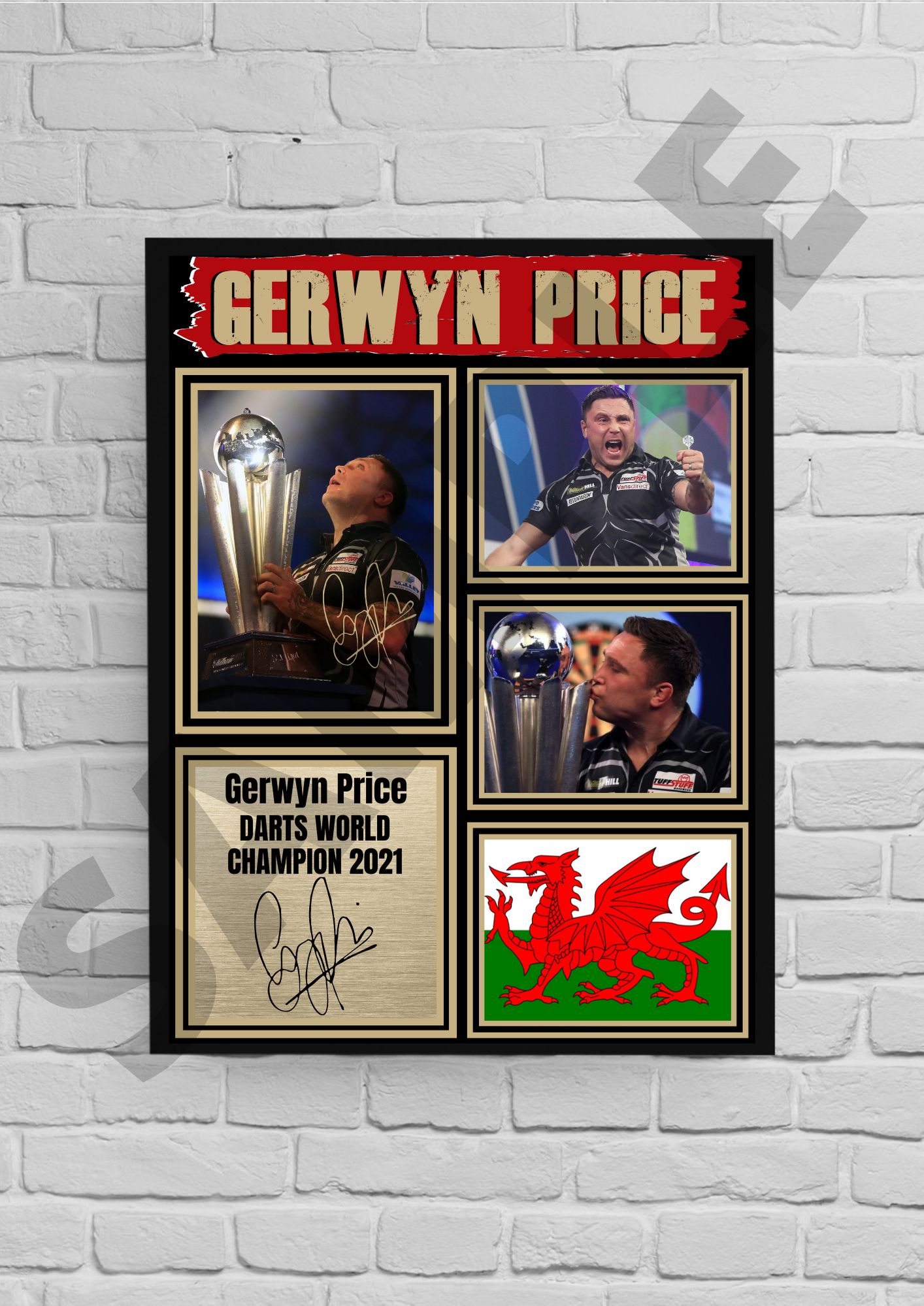 Gerwyn Price (Darts) Collectable/Memorabilia #1 - Signed print
