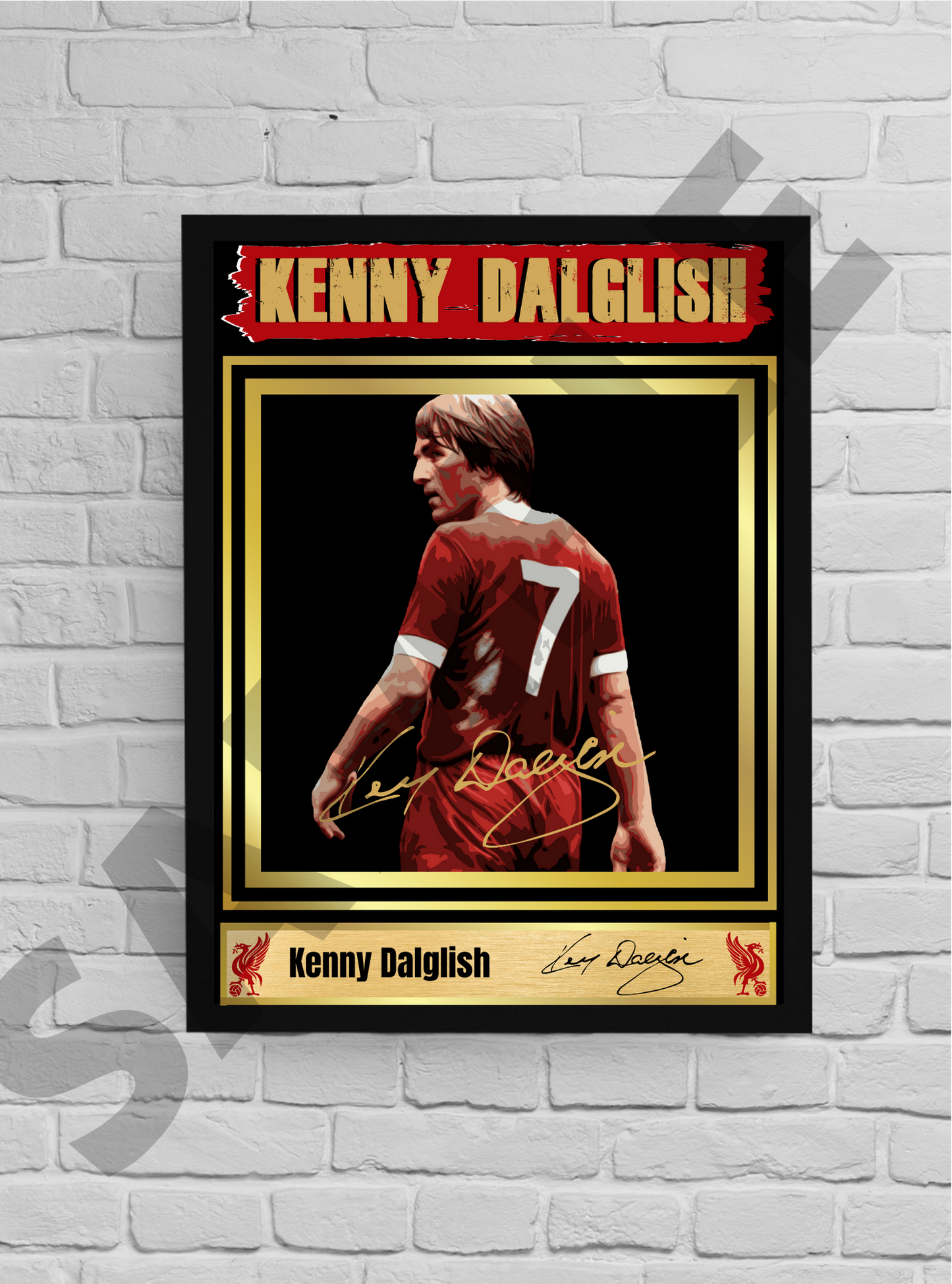 King Kenny Dalglish Liverpool Football memorabilia/collectable signed print 2