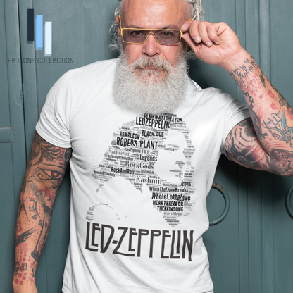 Led Zeppelin / Robert Plant Portraits in songs - Premium T Shirt