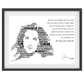 Celine Dion Typography Portrait in songs & lyrics print