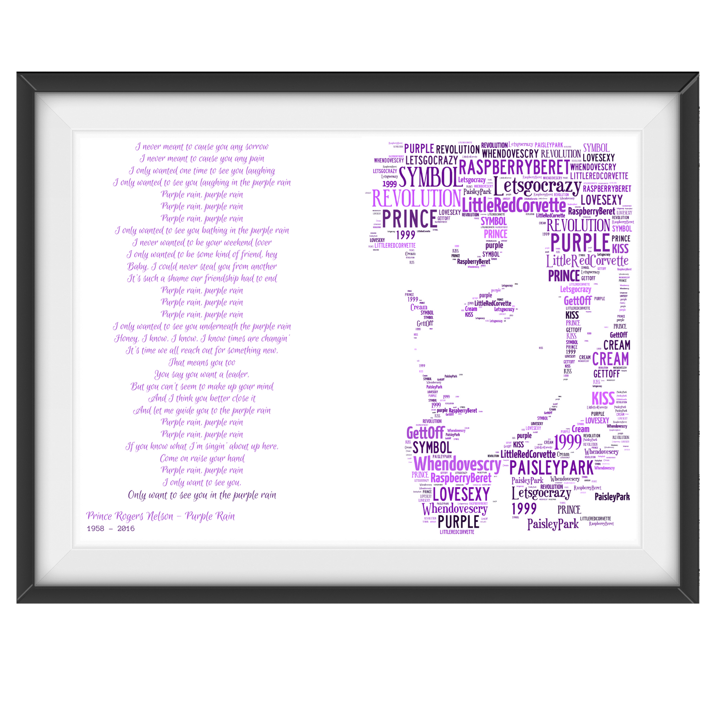Prince Purple Rain Lyrics tribute