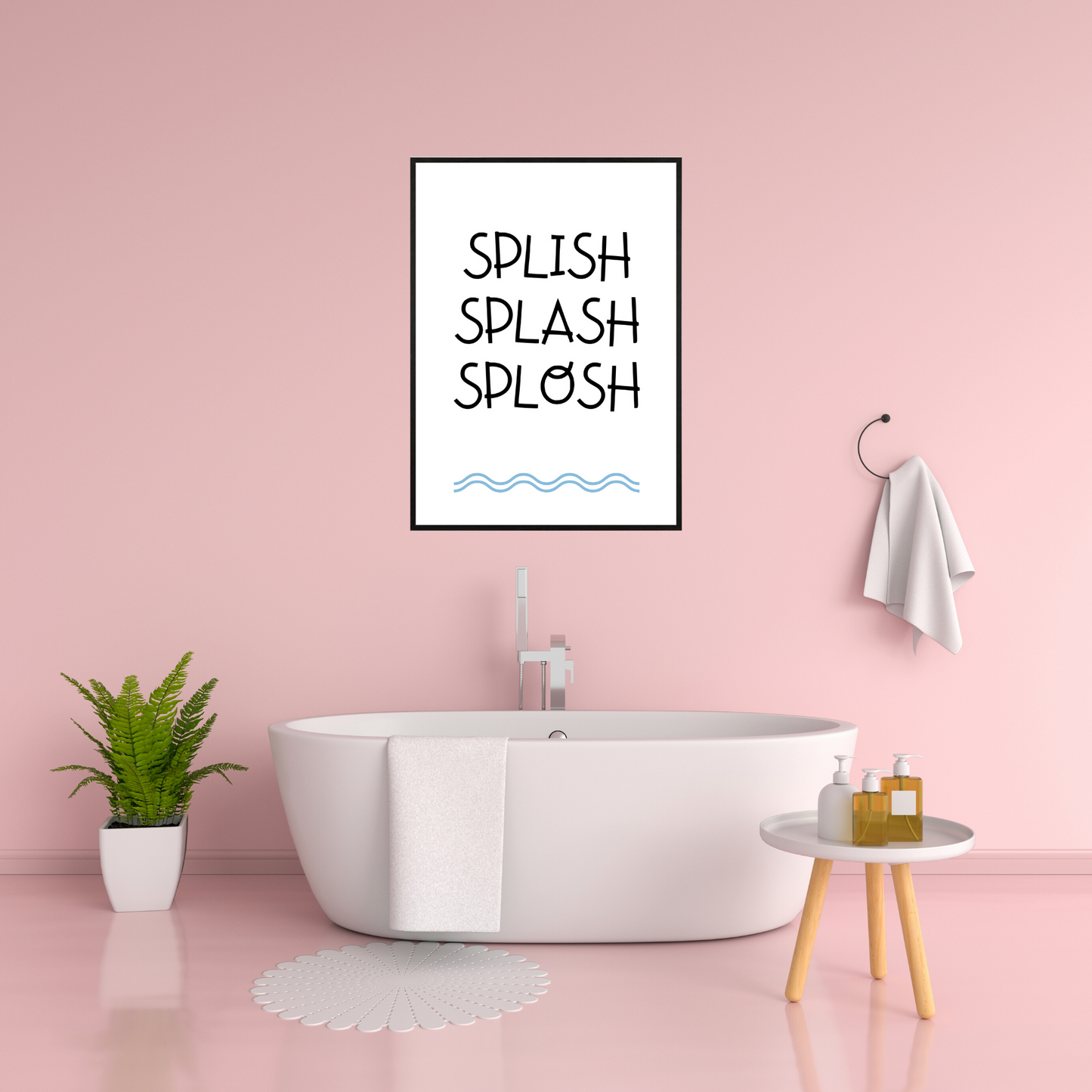 Splish Splash Splosh (1.0) -  Typographic Wall Art