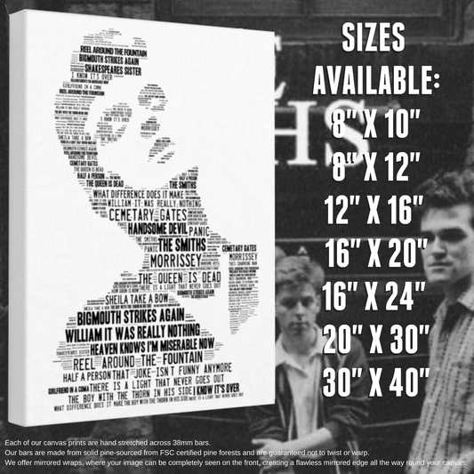 Morrissey / The Smiths - Portrait in songs - Premium Canvas