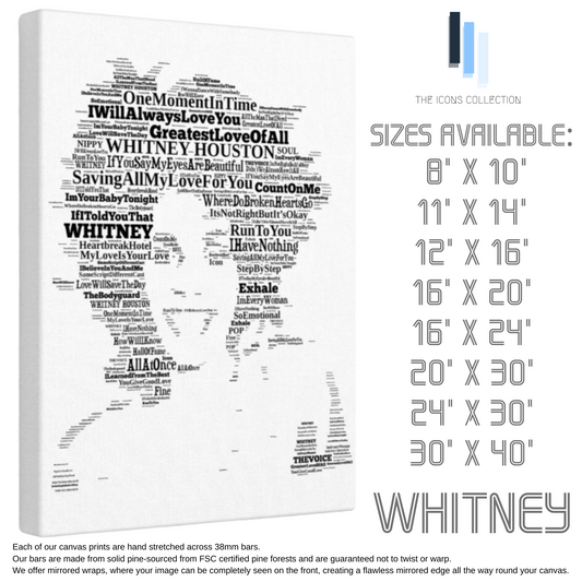 Whitney Houston / The Voice - Portrait in songs - Premium Canvas
