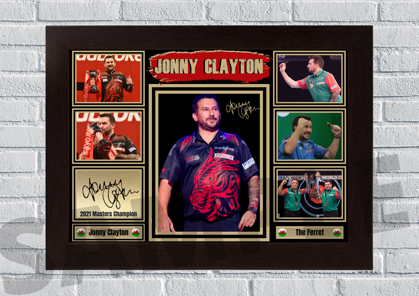 Jonny Clayton (Darts) #88 - Memorabilia/Collectable Signed print