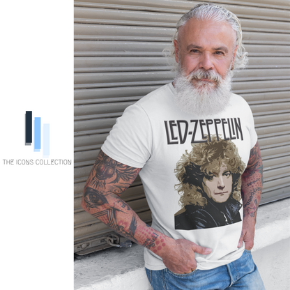 Led Zeppelin / Robert Plant Portraits in songs - Premium T Shirt