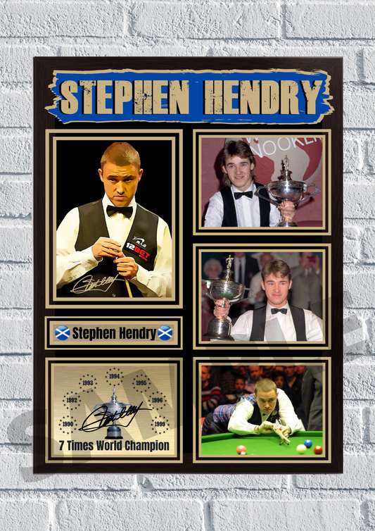 Stephen Hendry (Snooker) #16 - Collectible/Memorabilia/Print signed