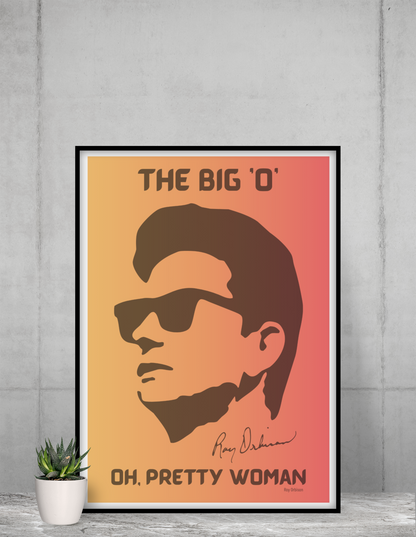 Roy Orbison / The Big 'O' Minimalist wall art (signed)