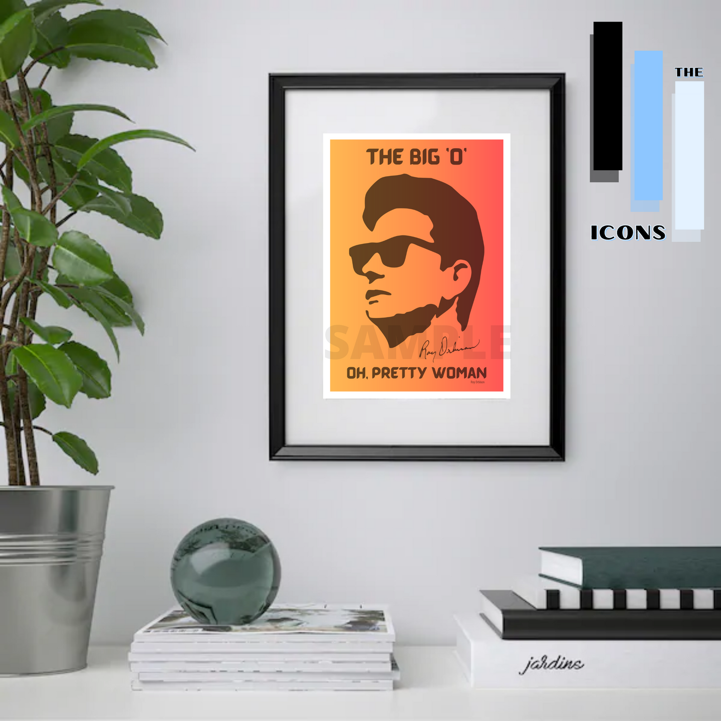 Roy Orbison / The Big 'O' Minimalist wall art (signed)