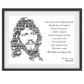 The Bee Gees Lyrics tribute - Word Art Typography Portrait in songs Memorabilia/collectible/print signed