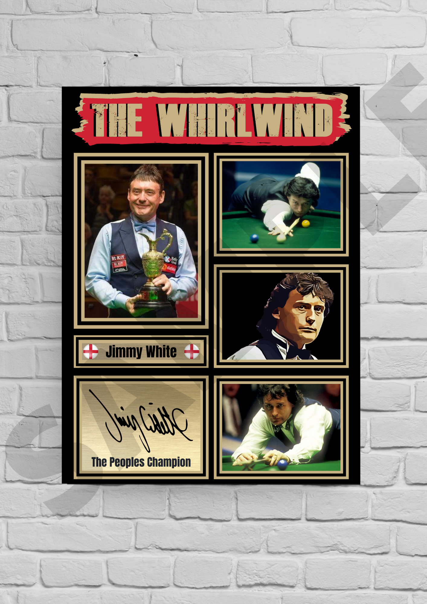 Jimmy 'Whirlwind' White (Snooker) #18 - Memorabilia/Collectable Signed print