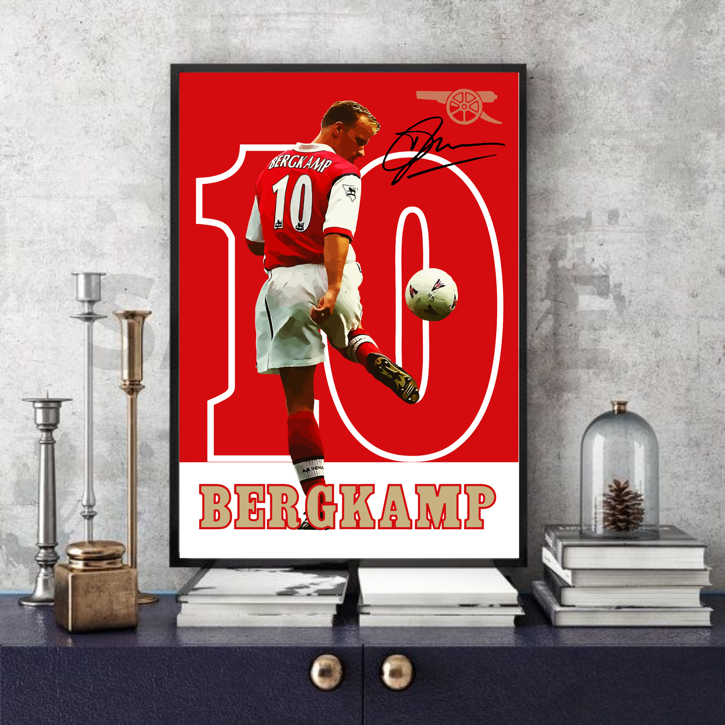 Dennis Bergkamp (Arsenal) Football Memorabilia/Collectable #68 - Signed print