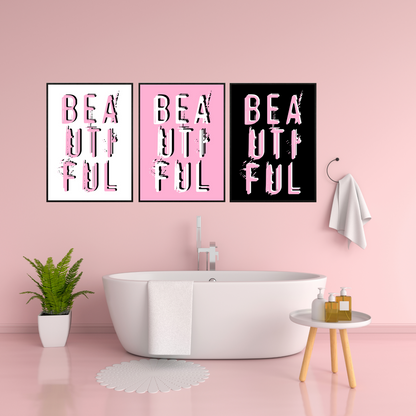 BEAUTIFUL (2.0)  -  Typographic Wall Art