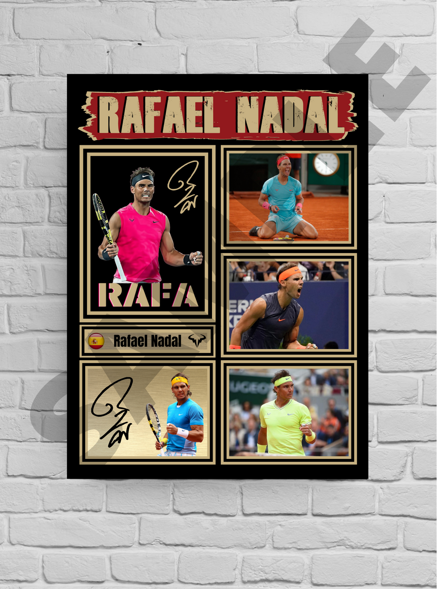 Rafael 'Rafa' Nadal (Tennis) #50 - Memorabilia/Collectible/print signed
