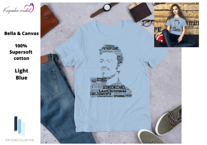 George Michael tribute in 'songs' - Premium T Shirt (100% Supersoft Cotton)