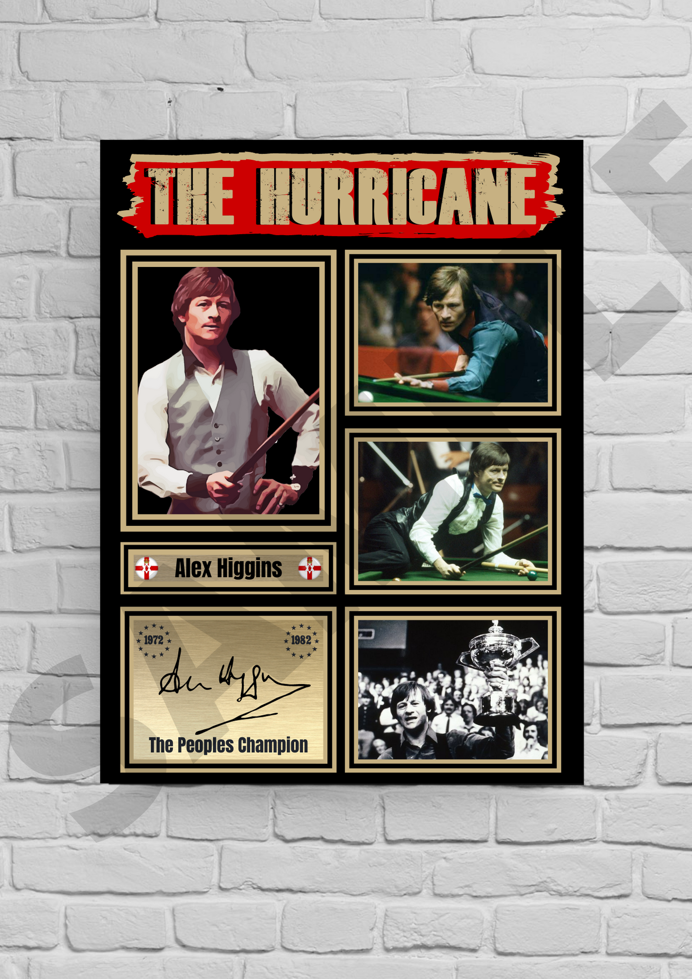 Alex Hurricane Higgins (Snooker) Collectable/Memorabilia #12 - Signed print