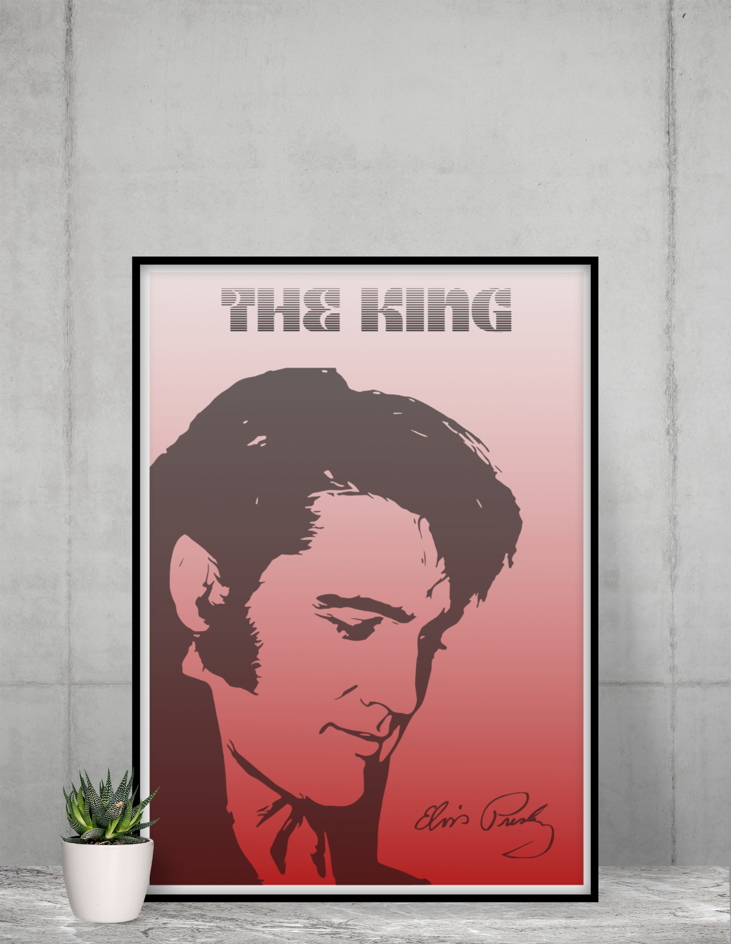 Elvis Presley - The King Minimalist print (signed)