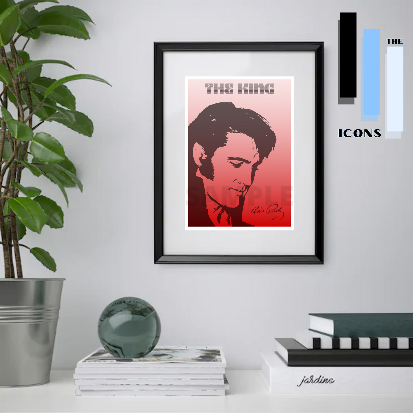 Elvis Presley - The King Minimalist print (signed)