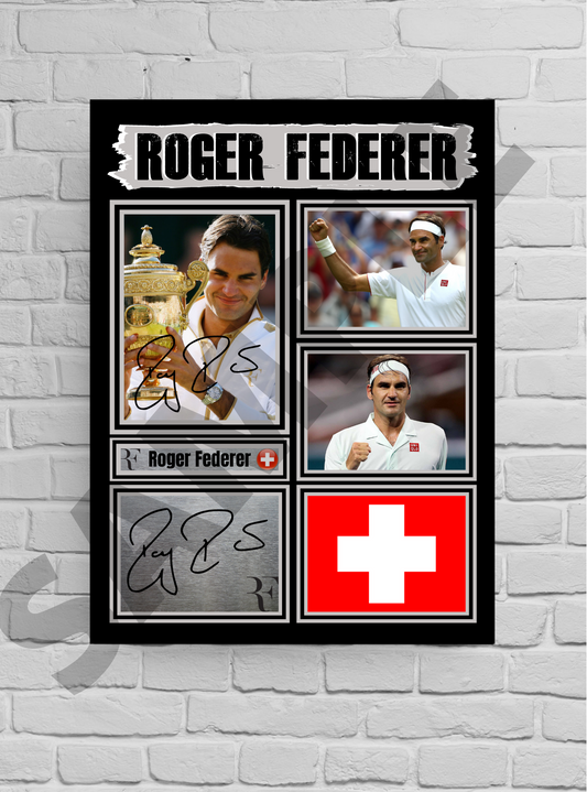 Roger Federer (Tennis) #52 - Memorabilia/Collectible/print signed