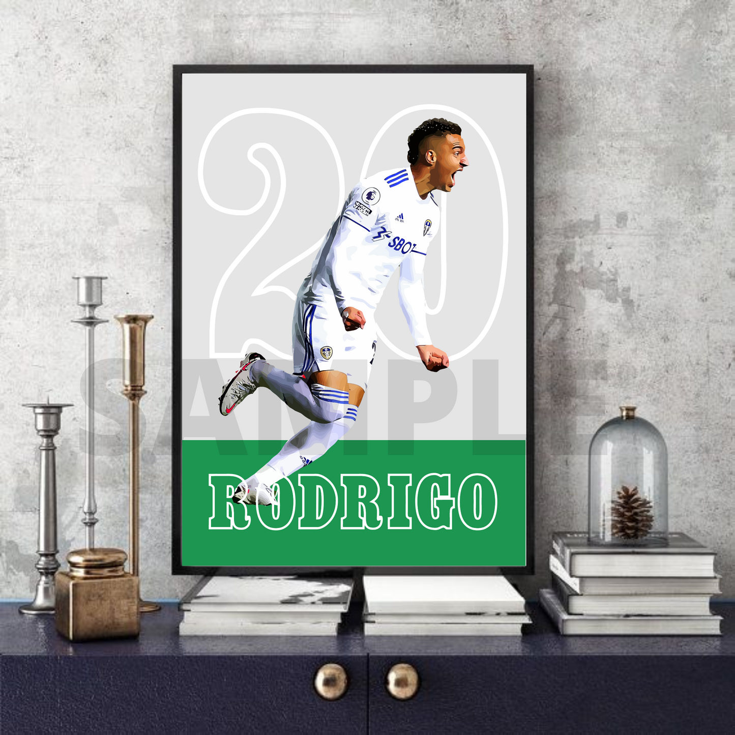Rodrigo Moreno - Leeds United Football Memorabilia/Collectible/Print signed