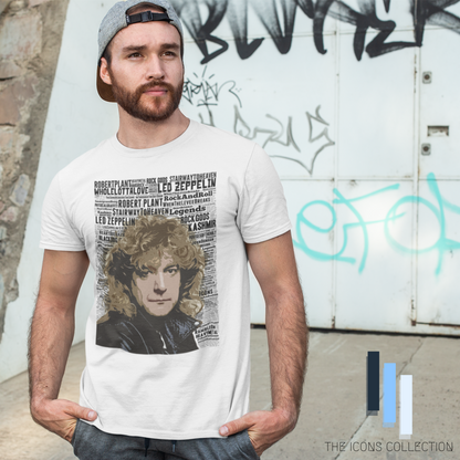 Led Zeppelin / Robert Plant Portraits in songs - Premium T Shirt