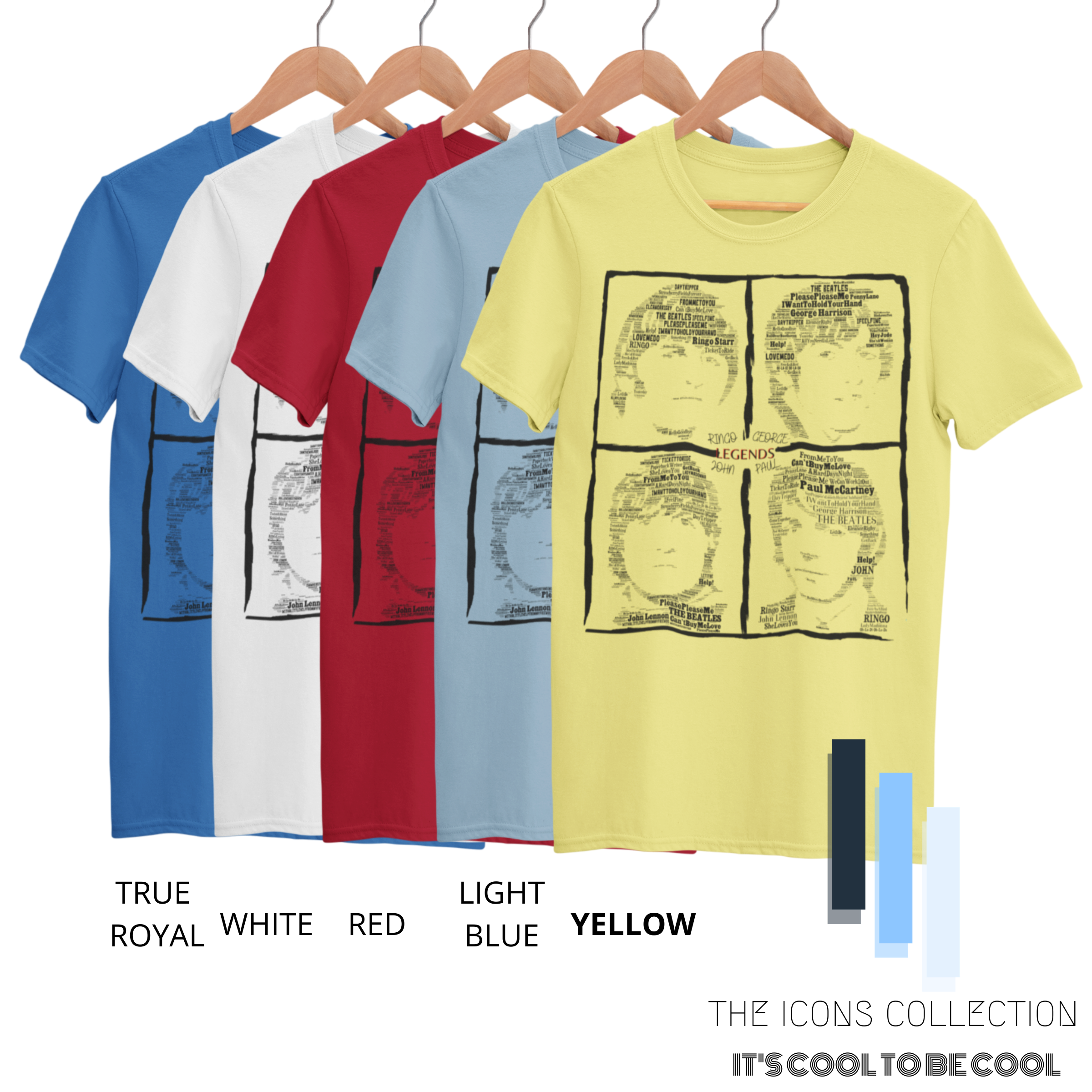 The Beatles Fab Four - Premium Unisex T Shirt - 100% Super Soft Cotton ...