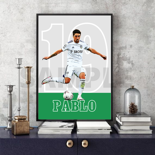 Pablo Hernandez - Leeds United Football Memorabilia/Collectible/Signed print