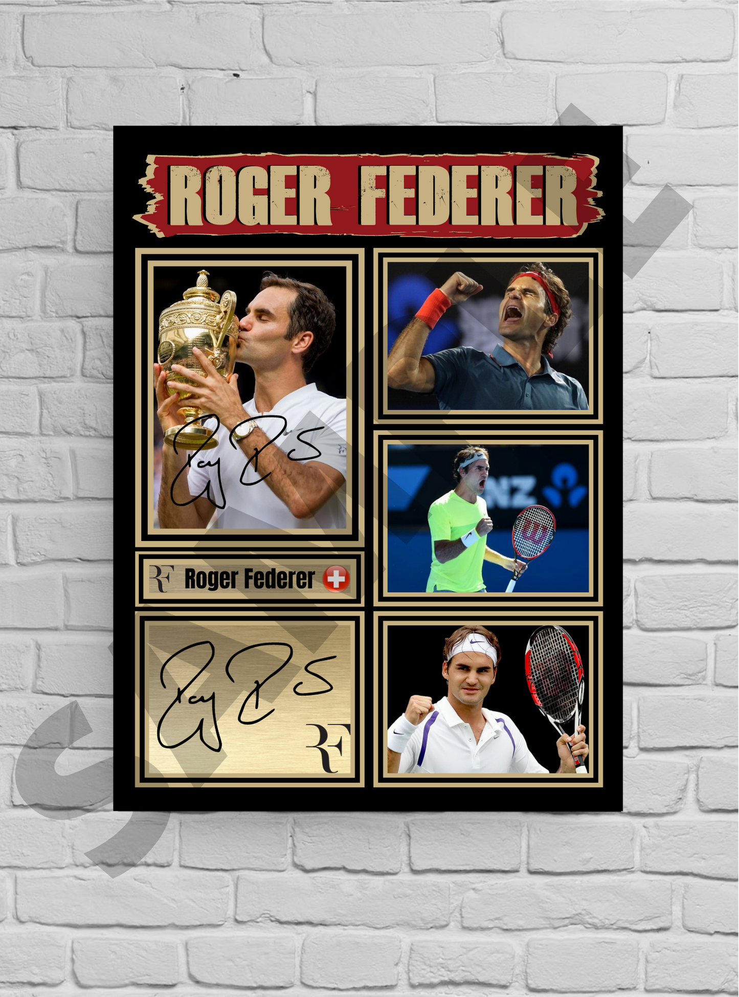Roger Federer (Tennis) #51 - Memorabilia/Collectible/print signed