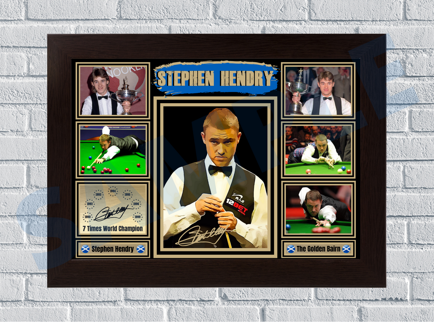 Stephen Hendry (Snooker) #17 - Collectible/Memorabilia/Print signed