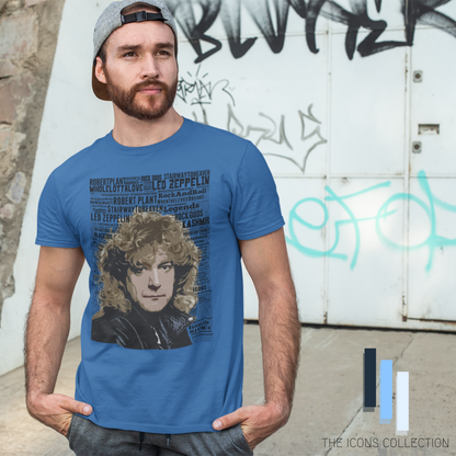 Led Zeppelin / Robert Plant Portraits in songs - Premium T Shirt