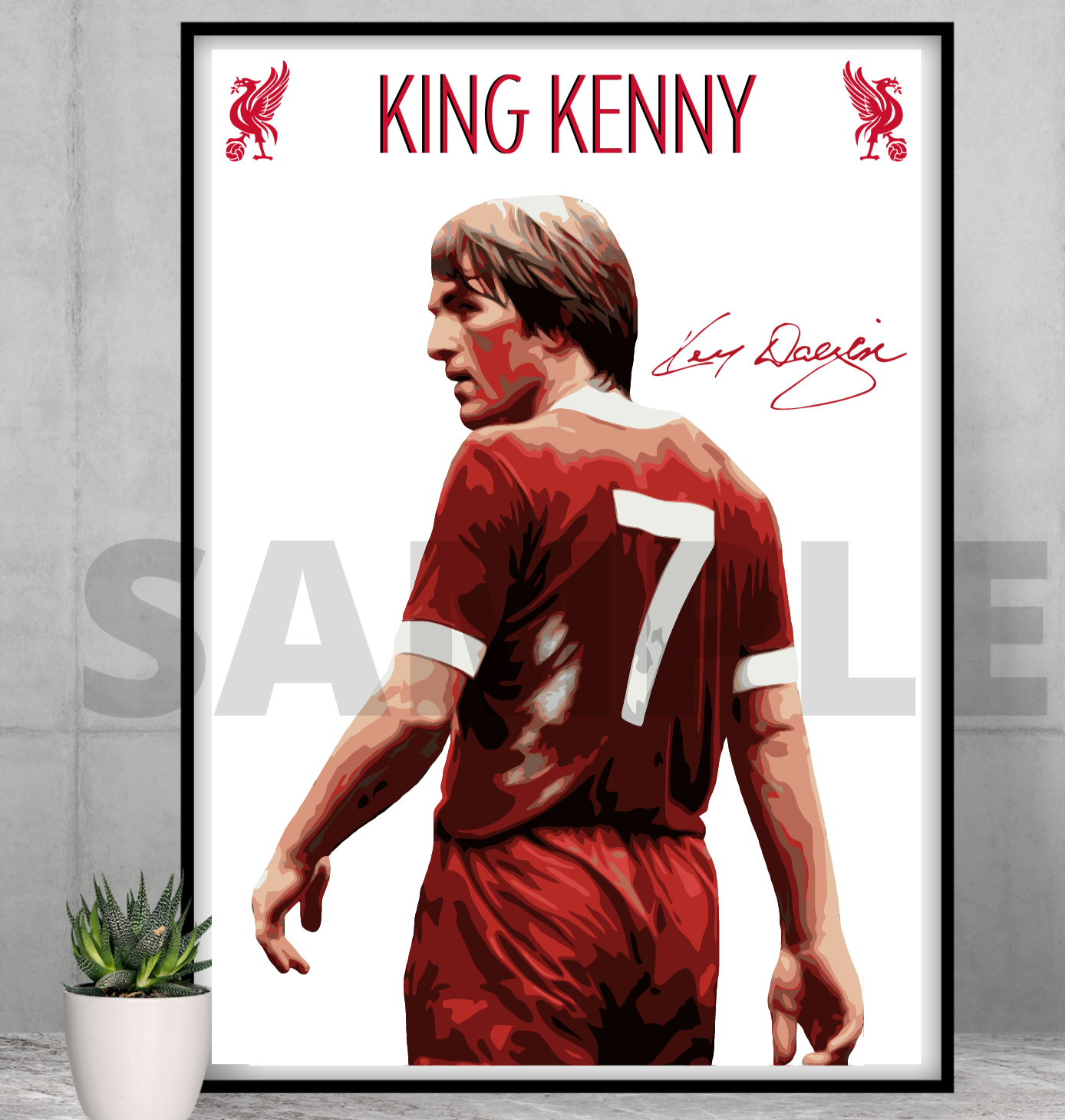 King Kenny Dalglish Liverpool Football memorabilia/collectable signed