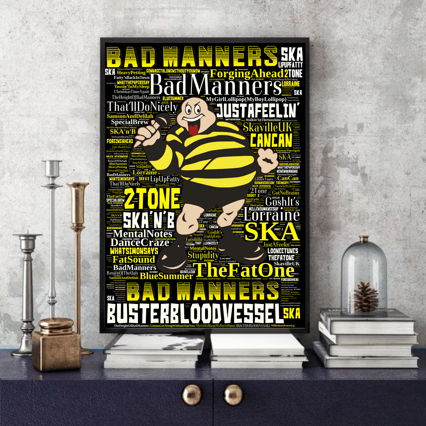Bad Manners - Word Art Pop art Typography Collectable/Memorabilia Print