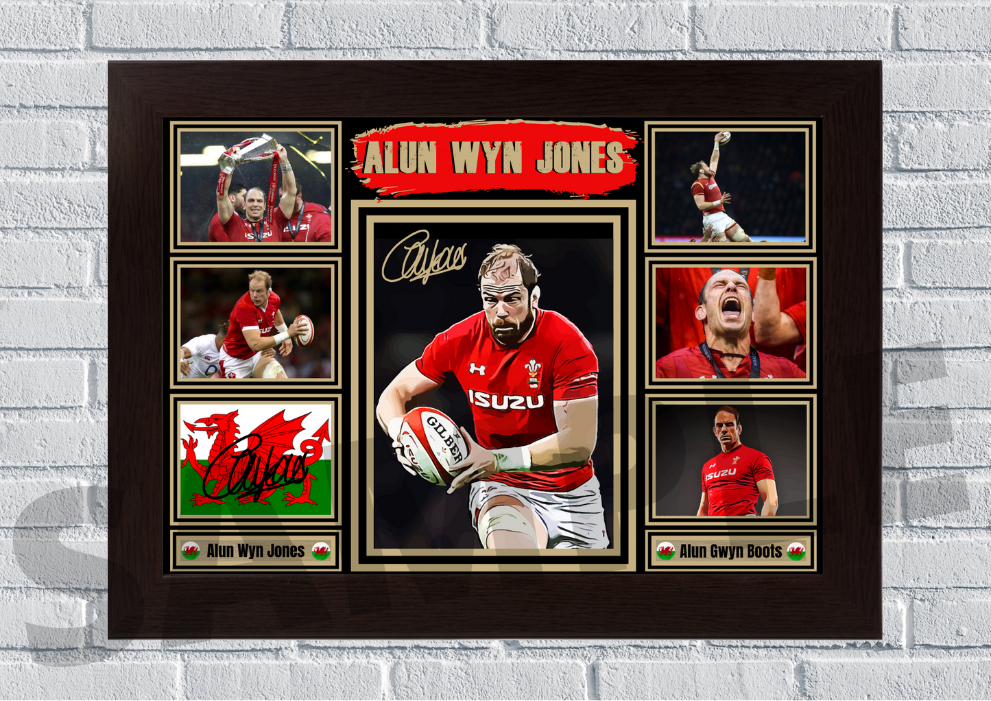 Alun Wyn Jones Wales (Rugby) Collectable/Memorabilia #59 - Signed print