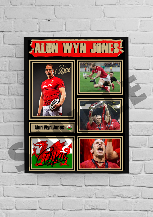 Alun Wyn Jones Wales (Rugby) Collectable/Memorabilia #56 - Signed print