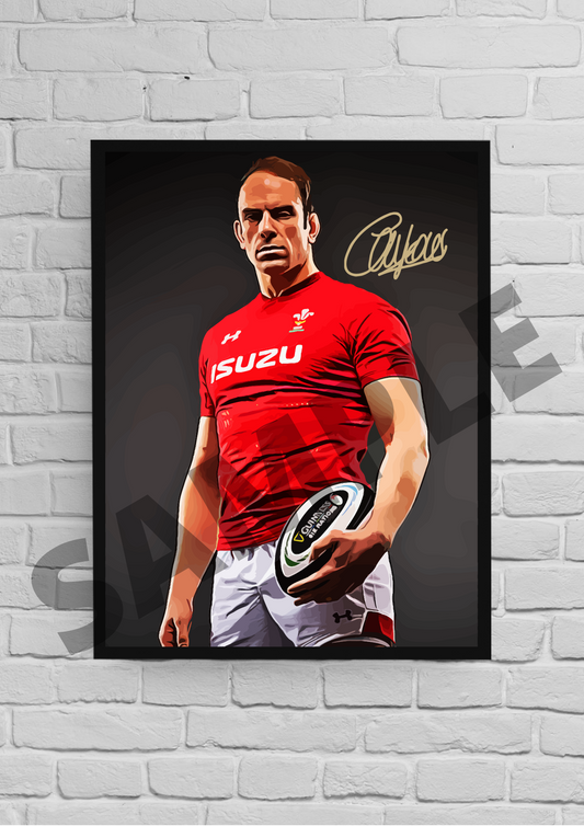 Alun Wyn Jones Wales (Rugby) Collectable/Memorabilia #57 - Signed print