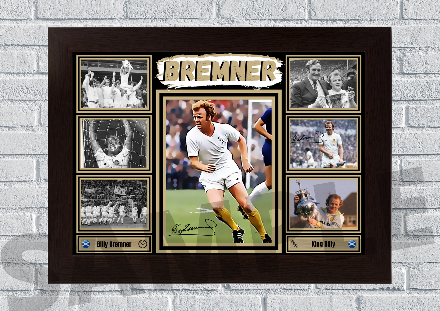 Billy Bremner Leeds United Football Collectable/memorabilia - Signed print 3