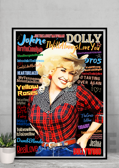 Dolly Parton Pop Art poster Country music Memorabilia/Keepsake/Gift