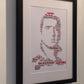 Eric Cantona Typography Portrait exclusive Football memorabilia/collectable print