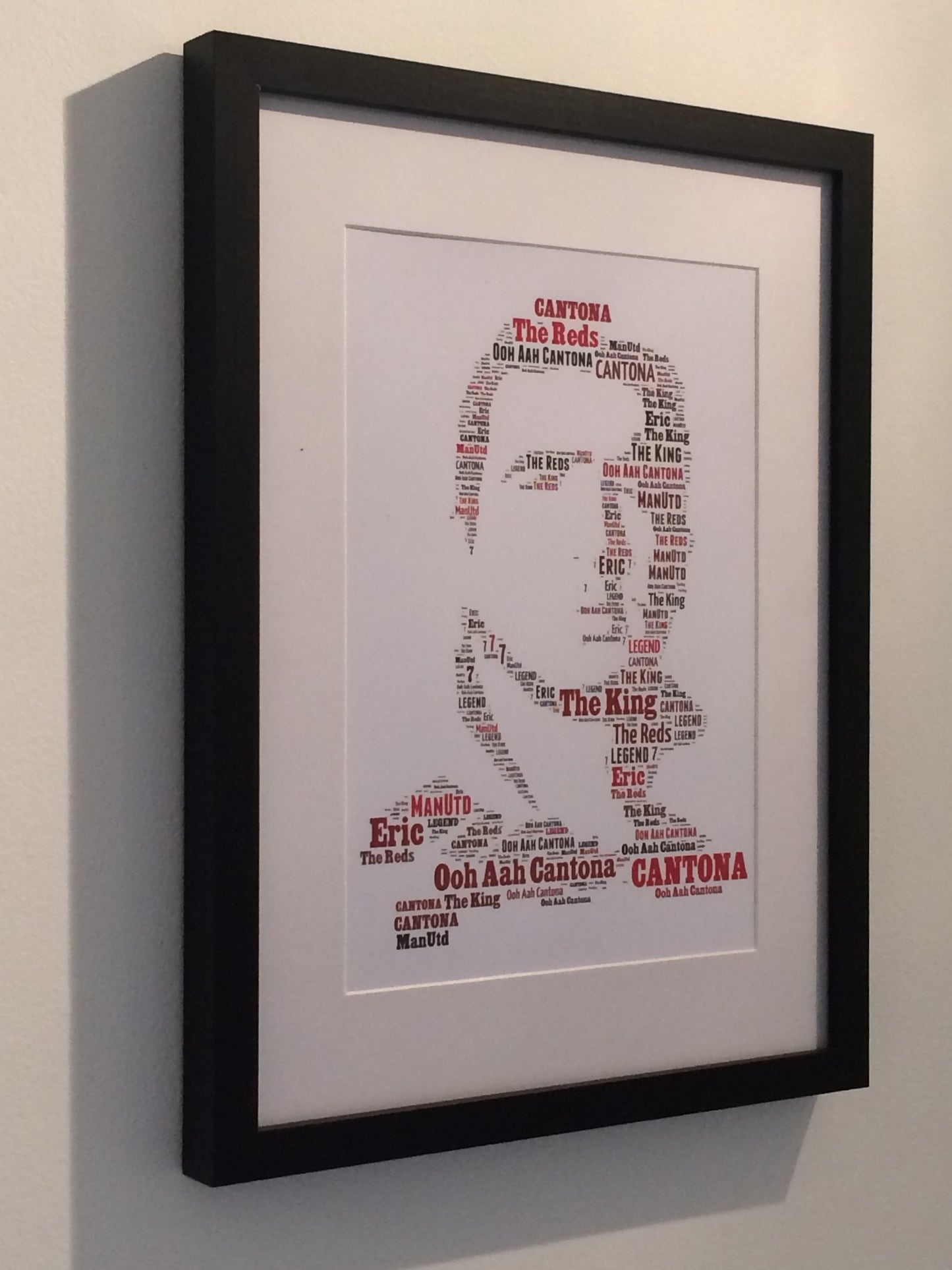 Eric Cantona Typography Portrait exclusive Football memorabilia/collectable print