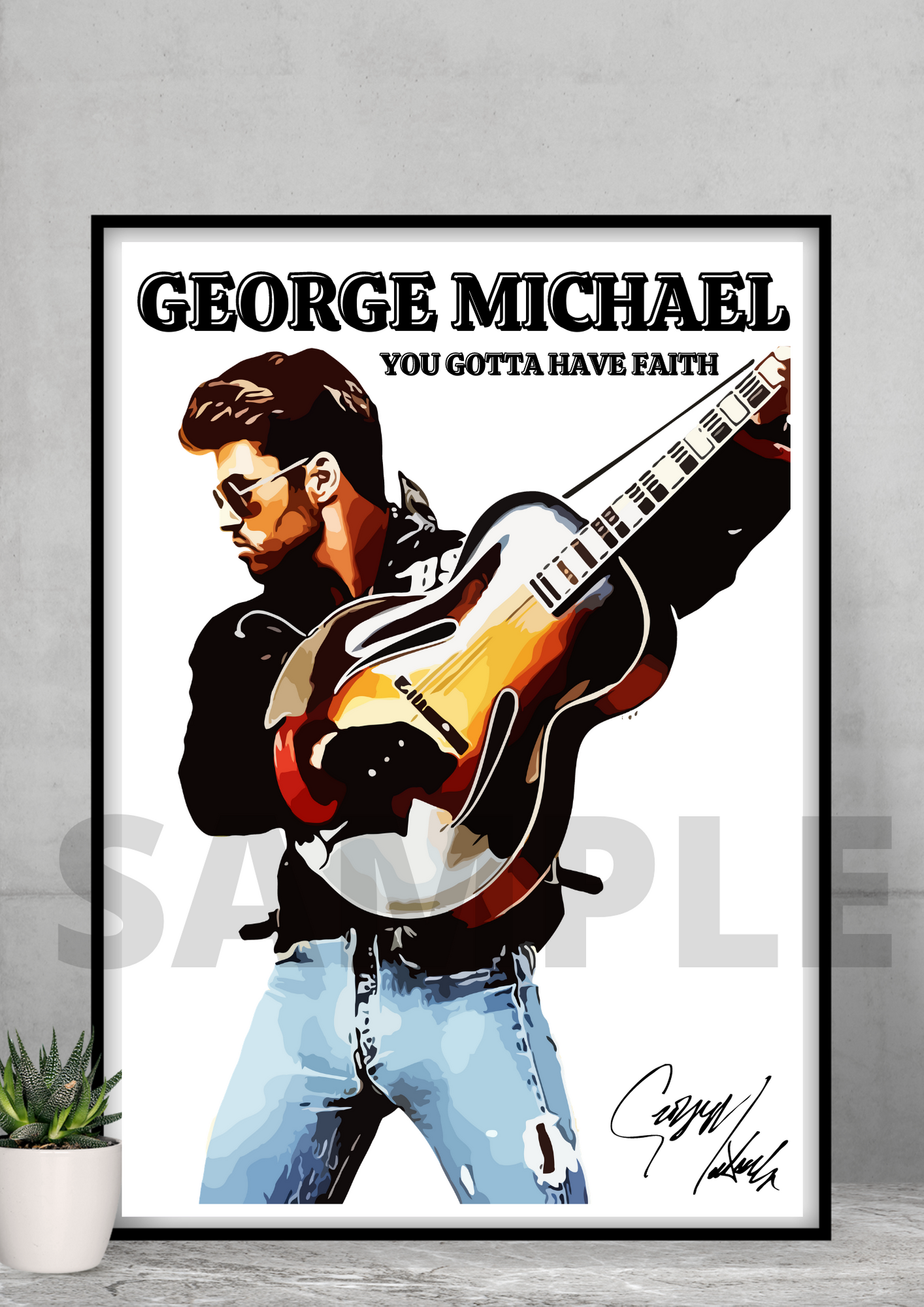 George Michael / Faith - Pop Art  / signed #117